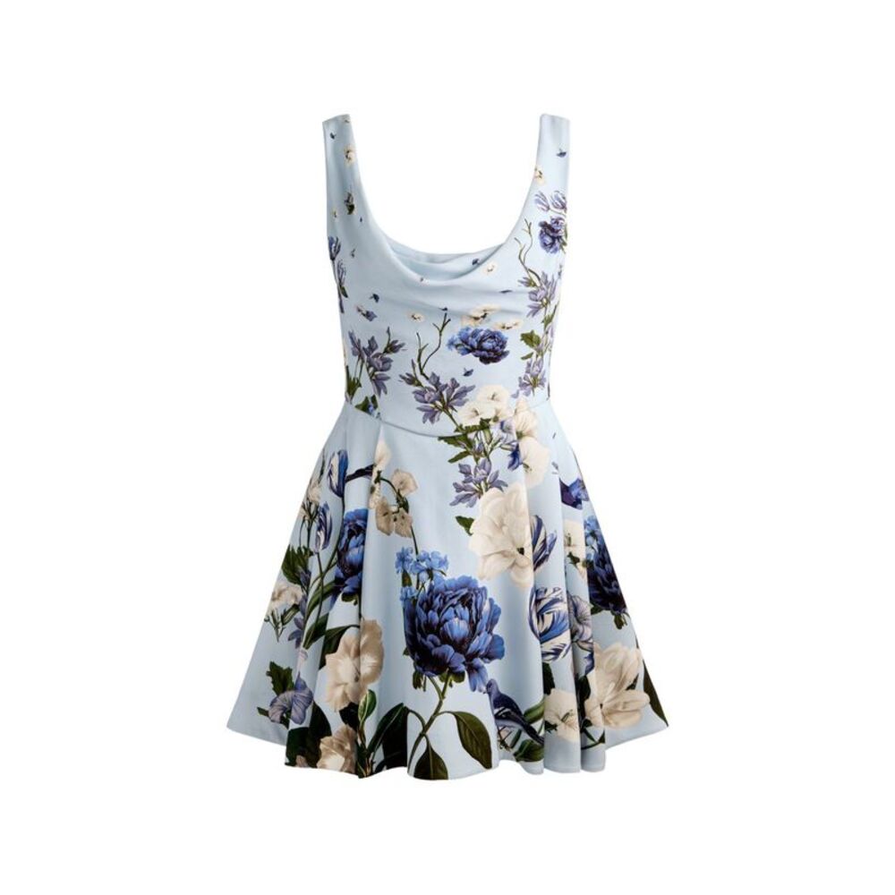 Alice+Olivia Women Estrella Flared Mini Dress